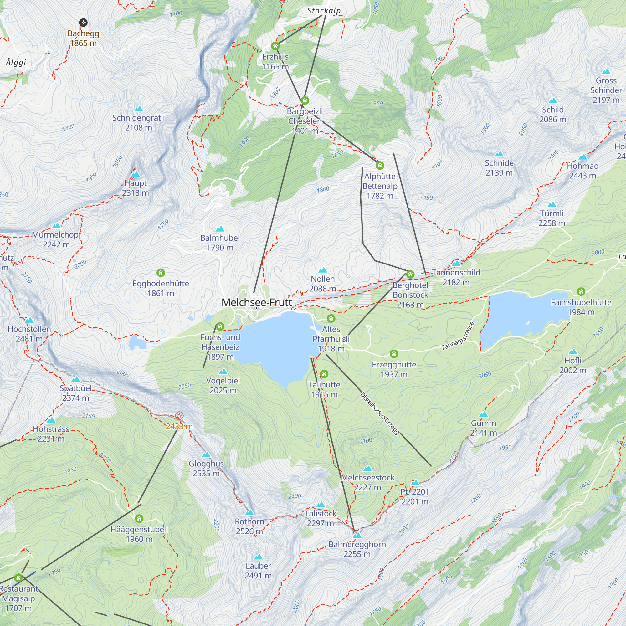 Bonihütte map