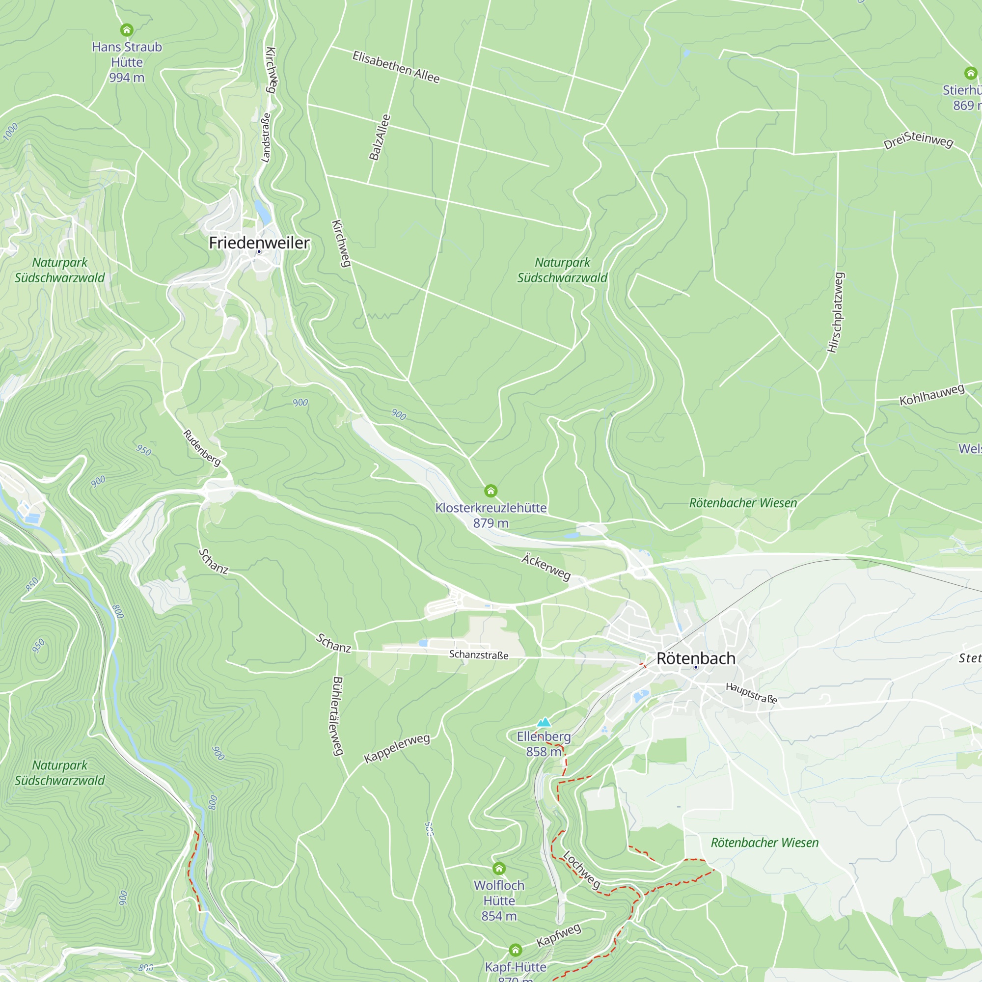 Klosterkreuzlehütte map