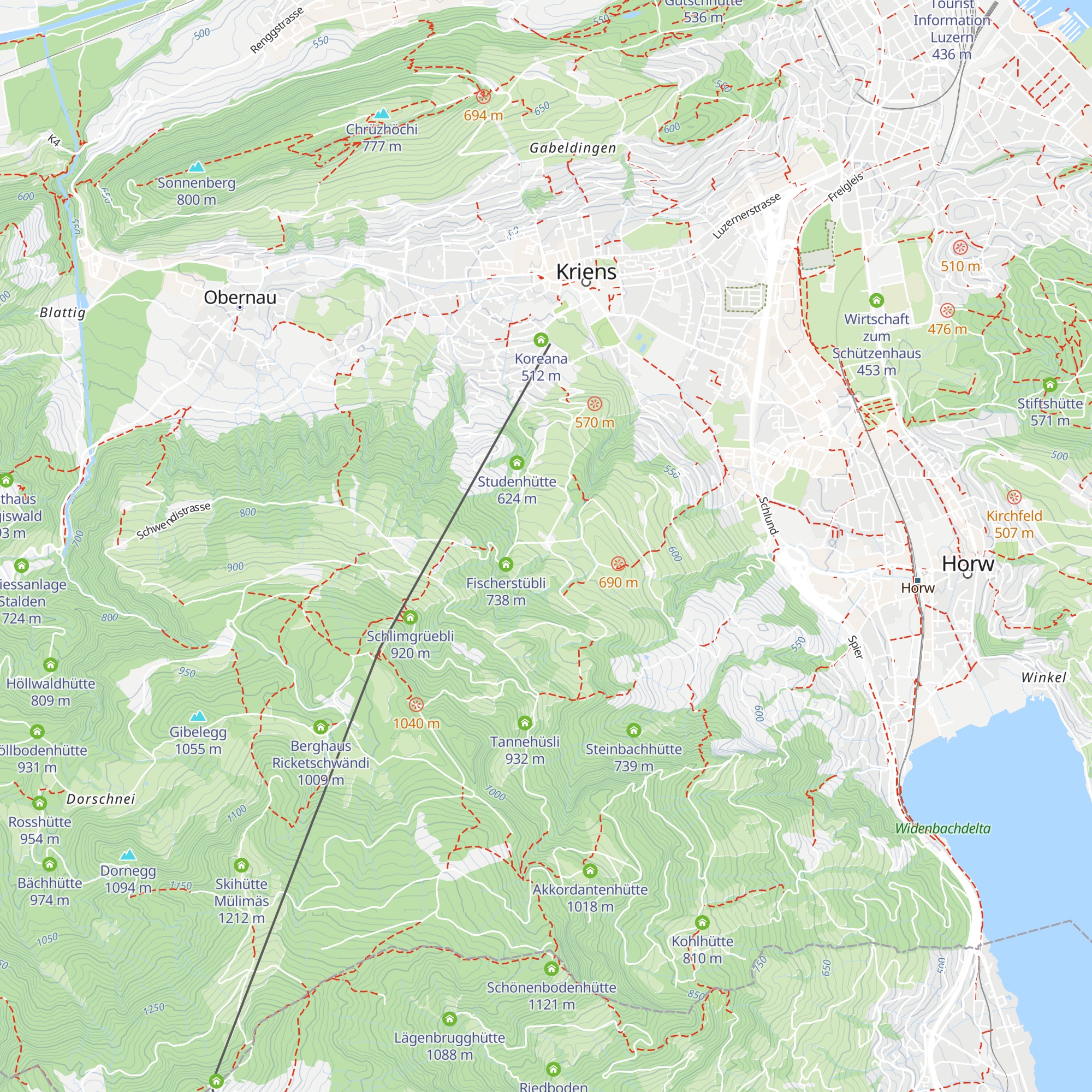 Artstätte Bürestubli map