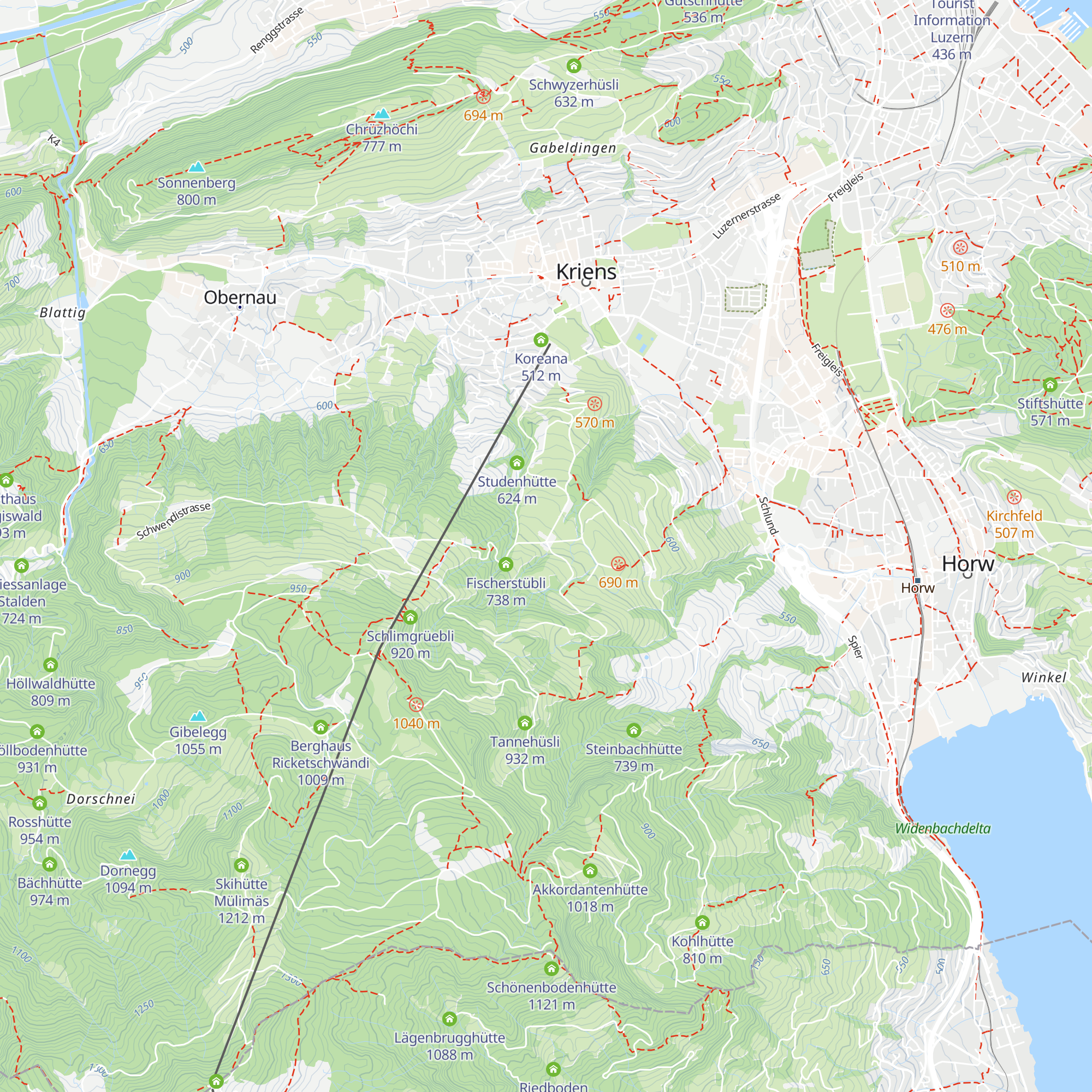 Artstätte Bürestubli map