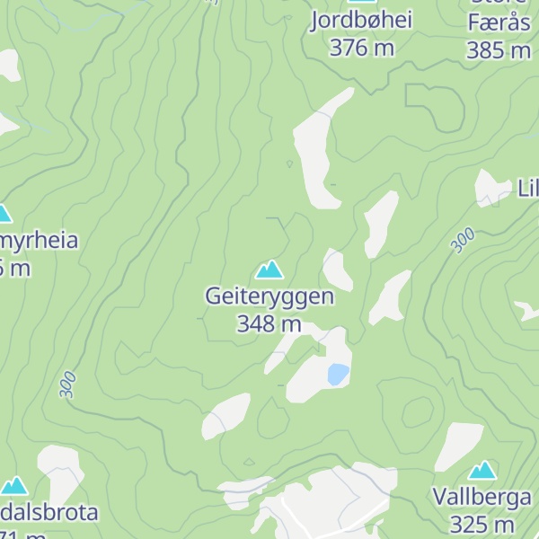 Map of Geiteryggen