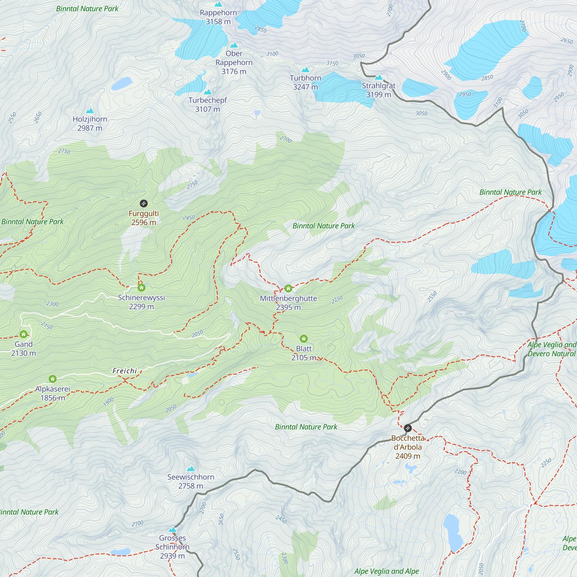 Mittlenberghütte map