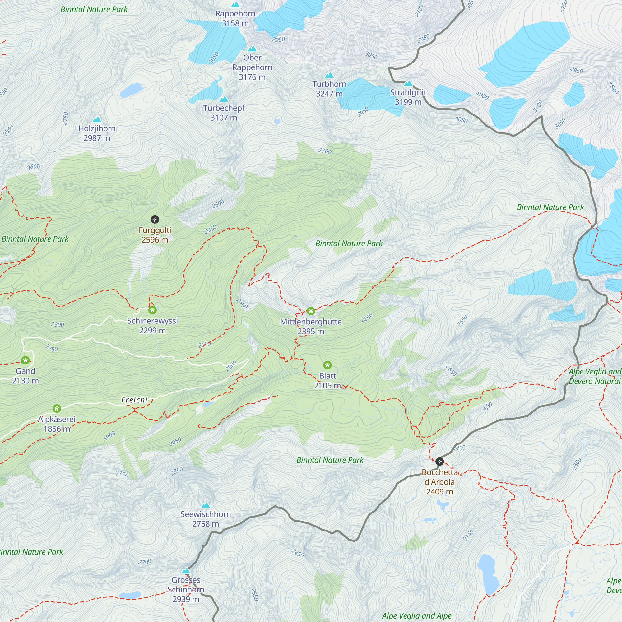 Mittlenberghütte map