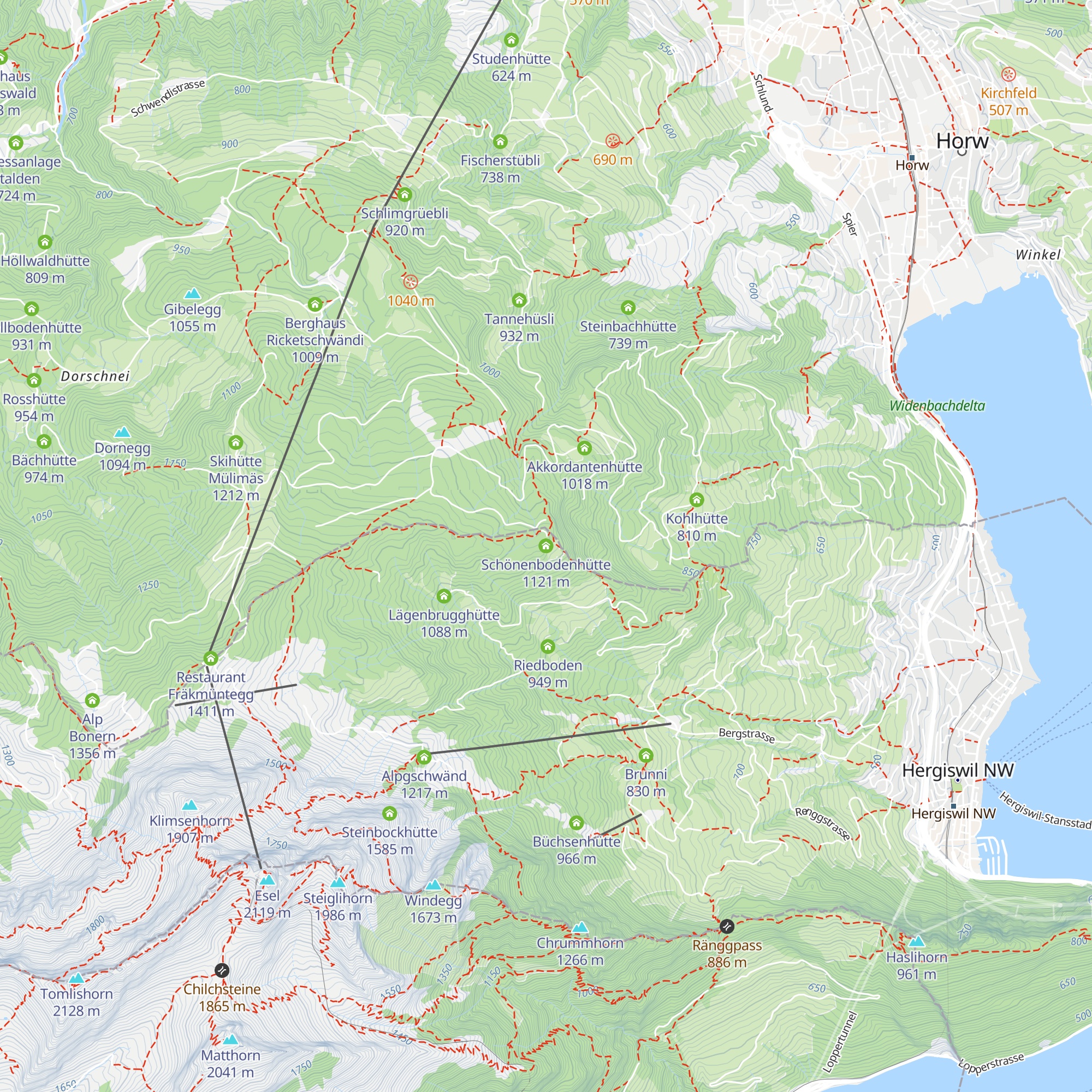 Schönenbodenhütte map