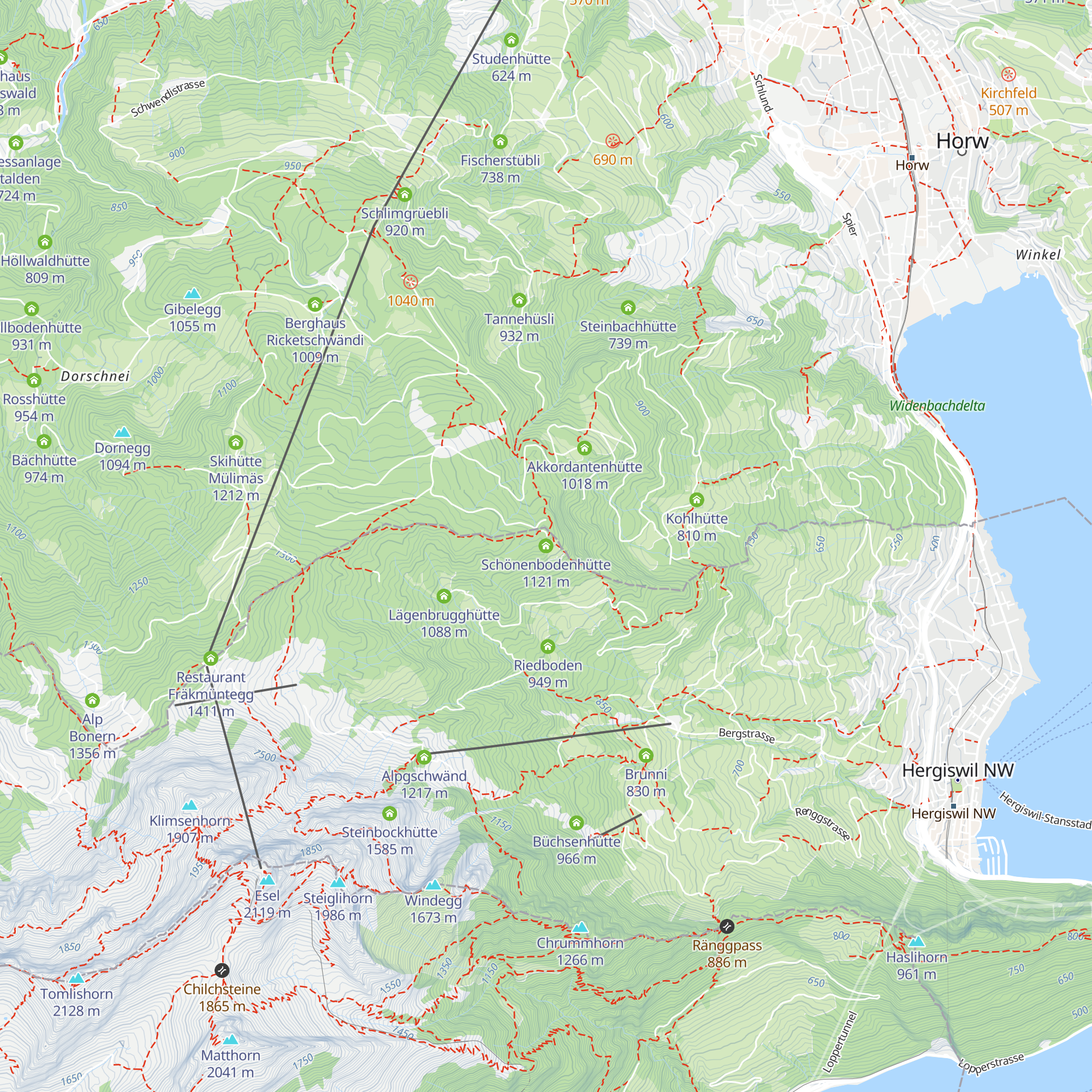 Schönenbodenhütte map