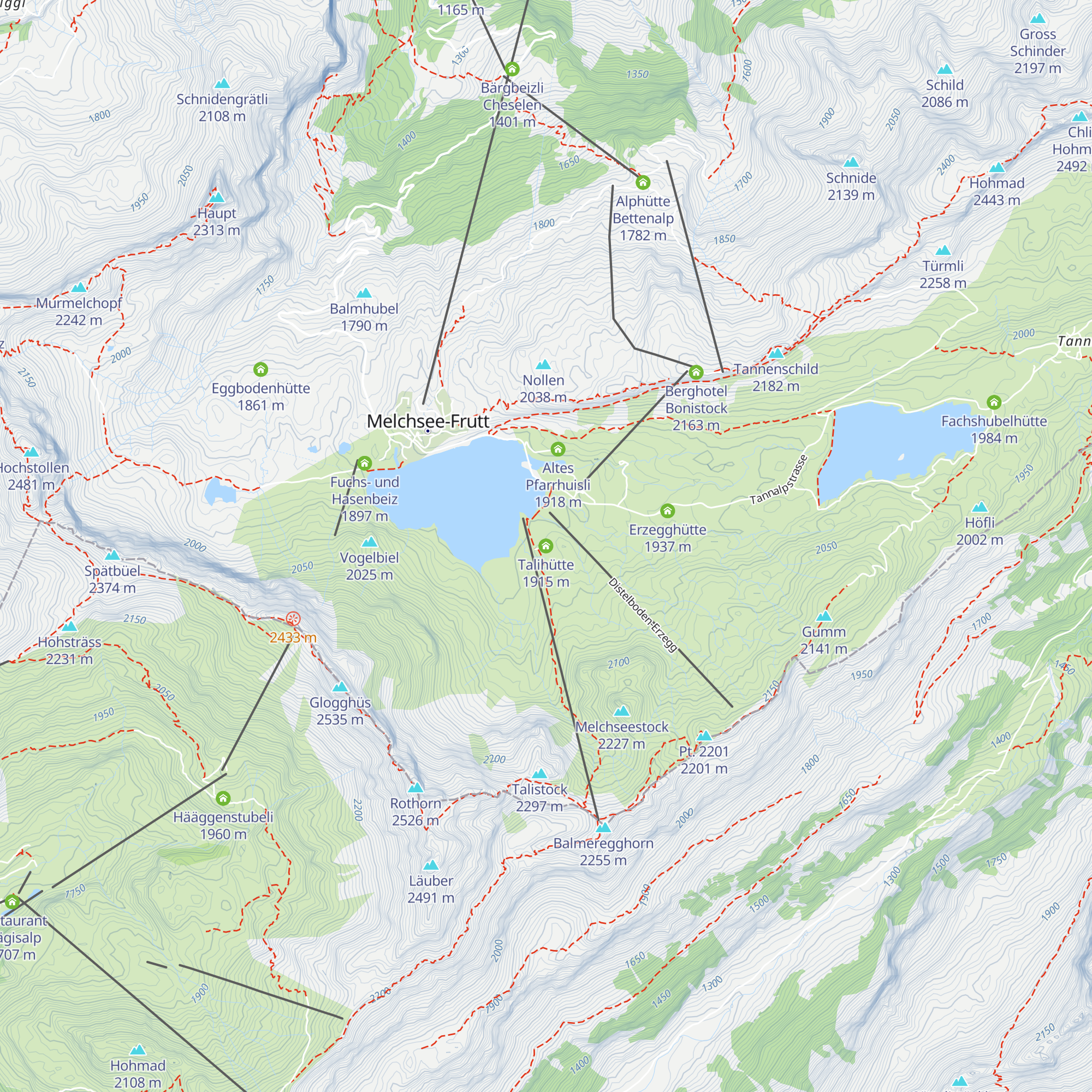 Talihütte map