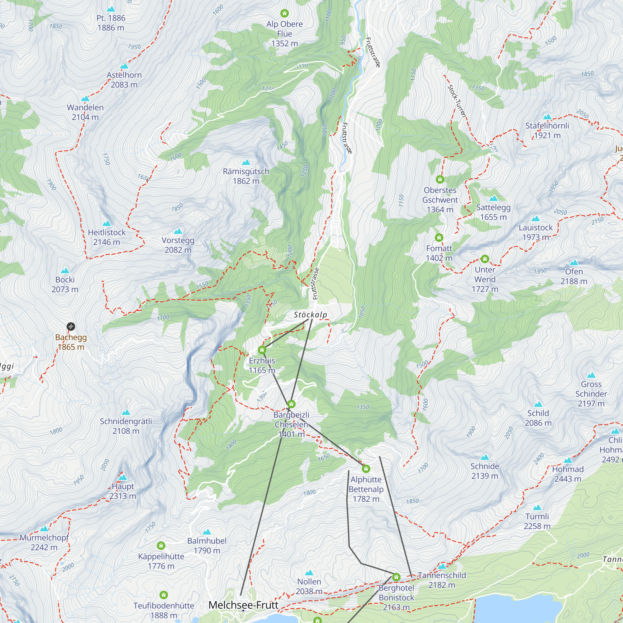 Waldhaus Stöckalp map