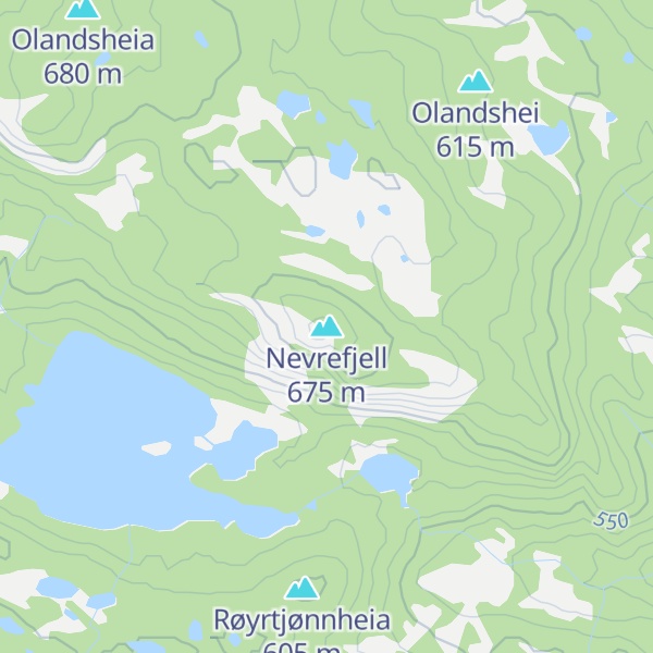 Map of Nevrefjell