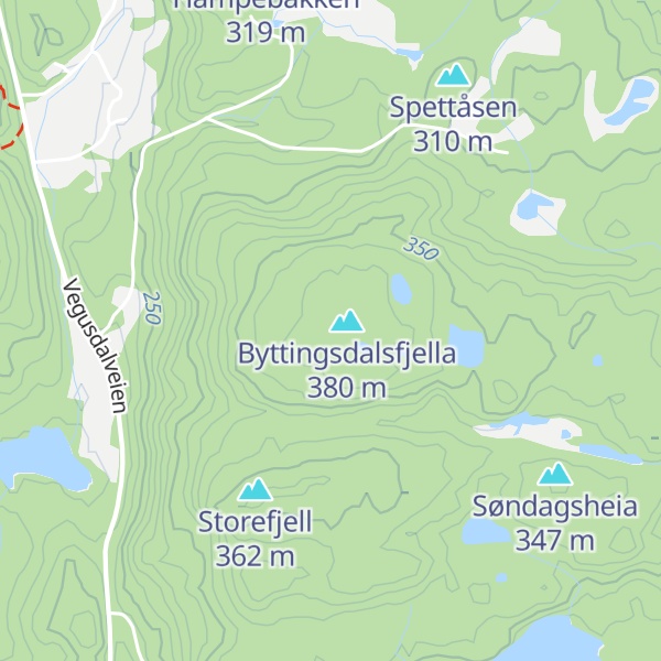 Map of Gråskollheia