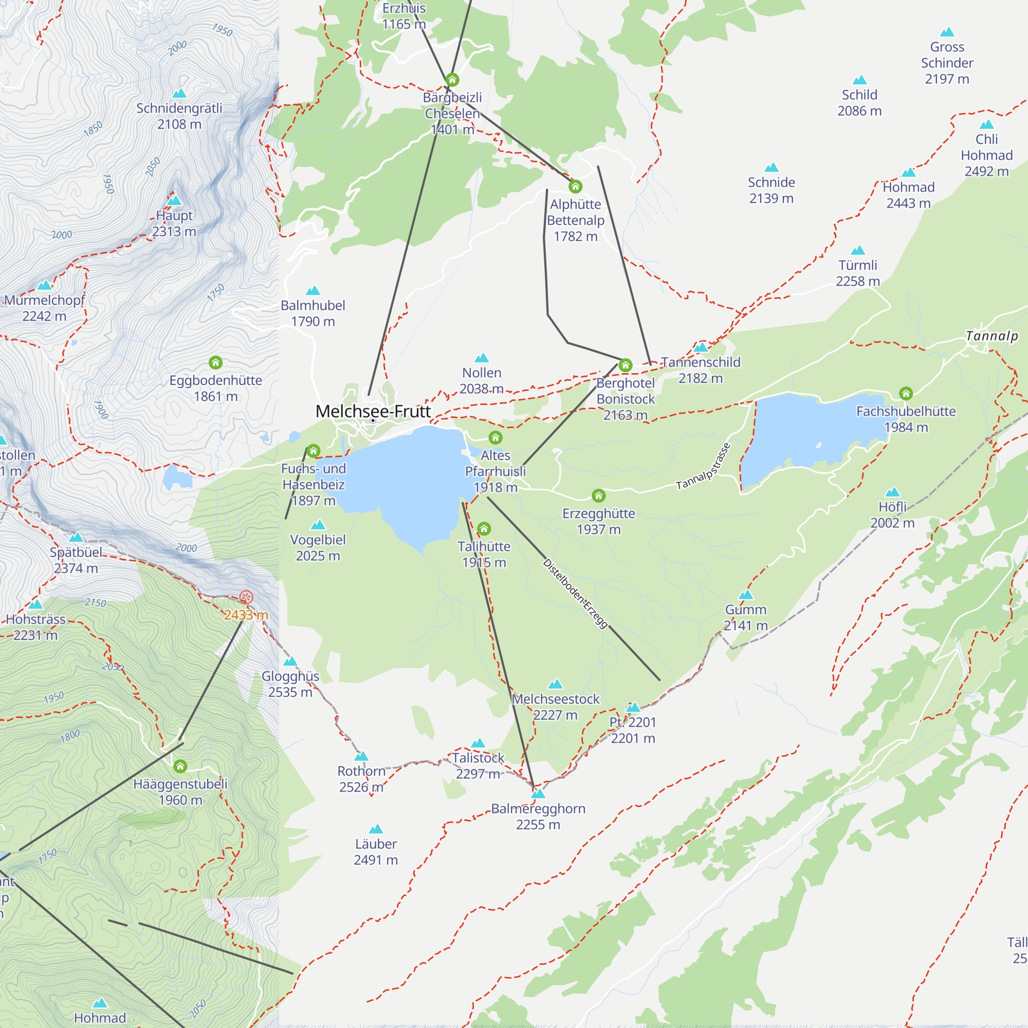 Bergrestaurant Erzegg map