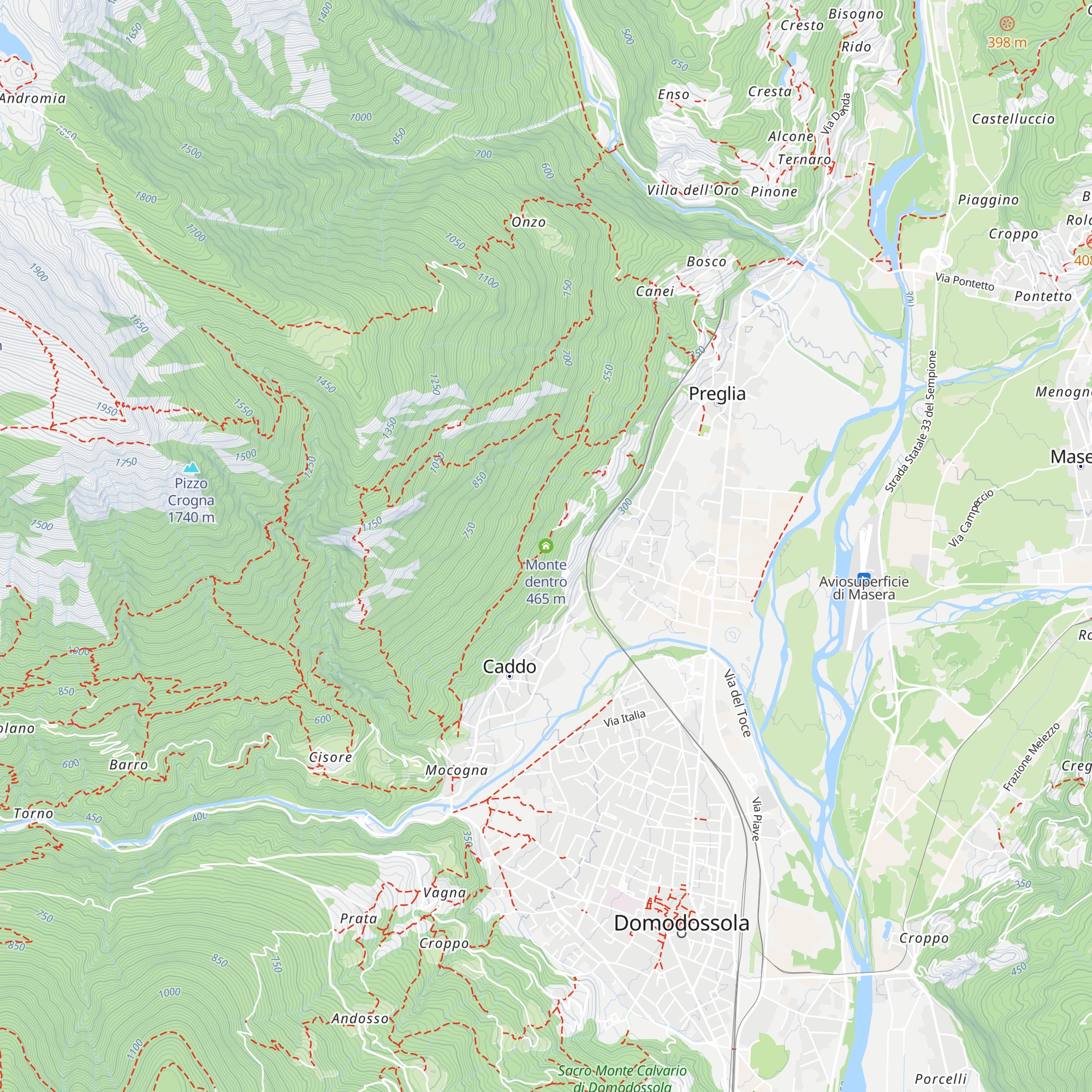 Monte dentro map