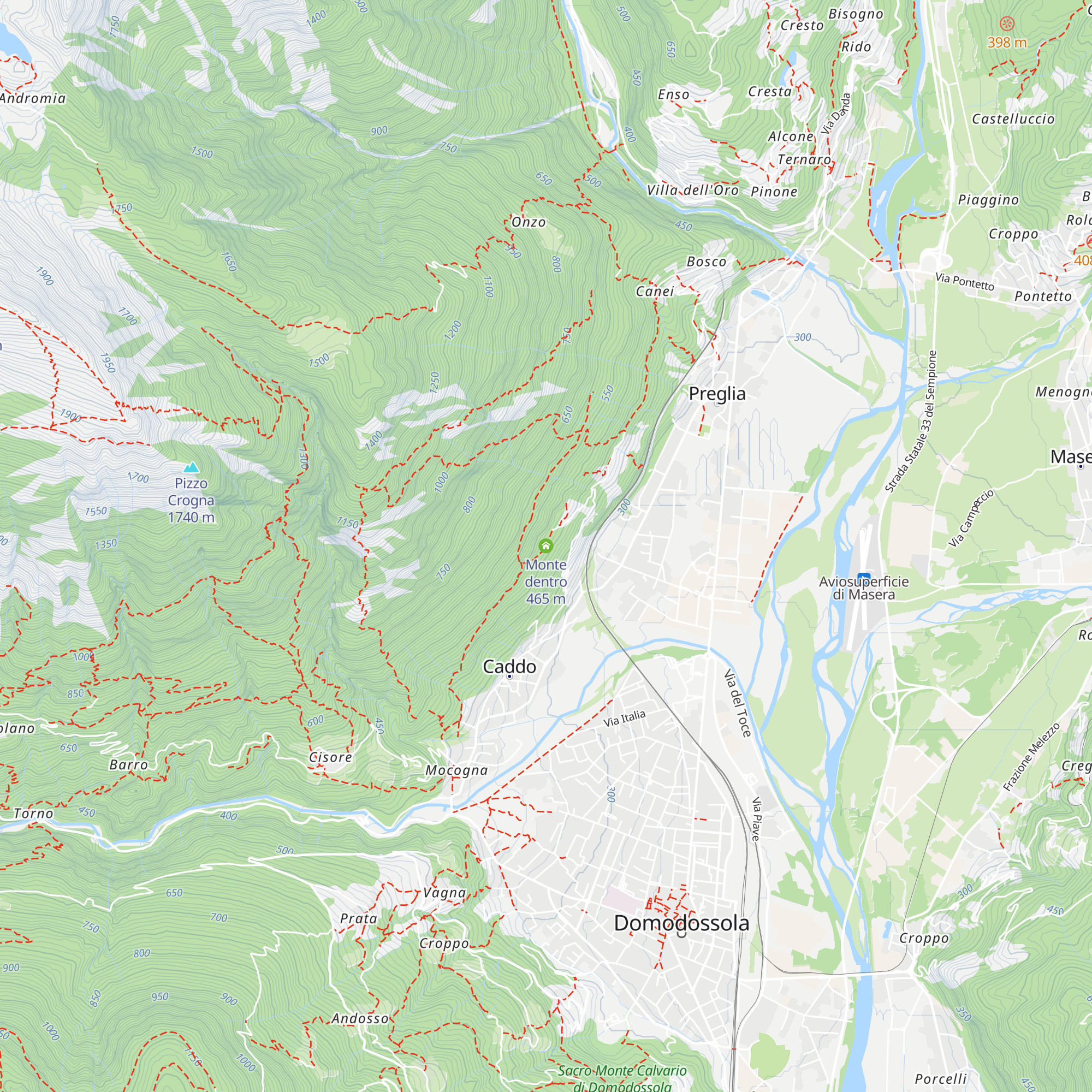 Monte dentro map