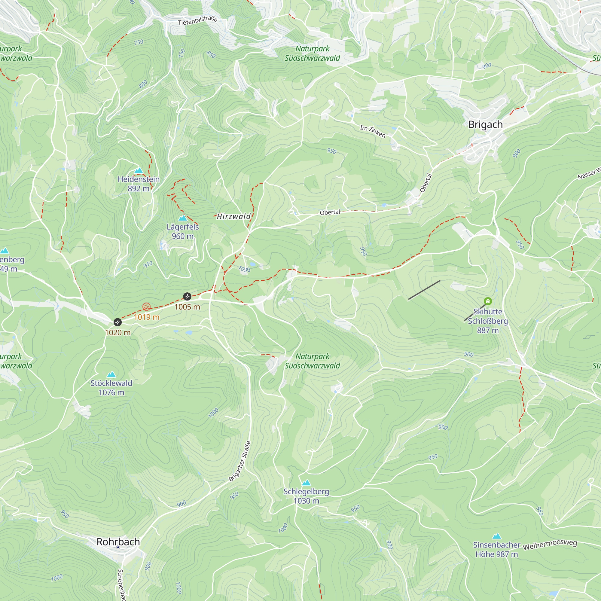 Skihütte Kesselberg map