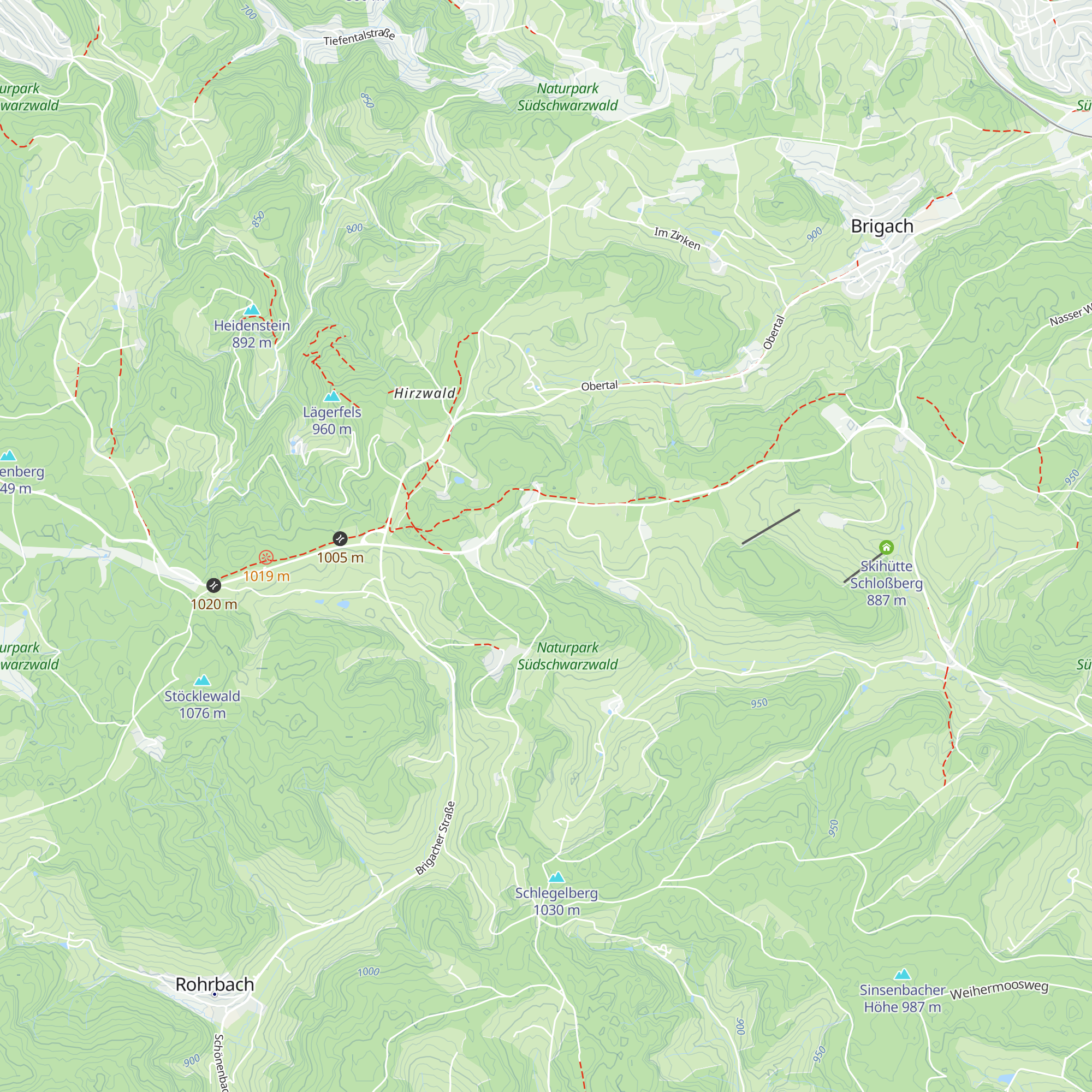 Skihütte Kesselberg map