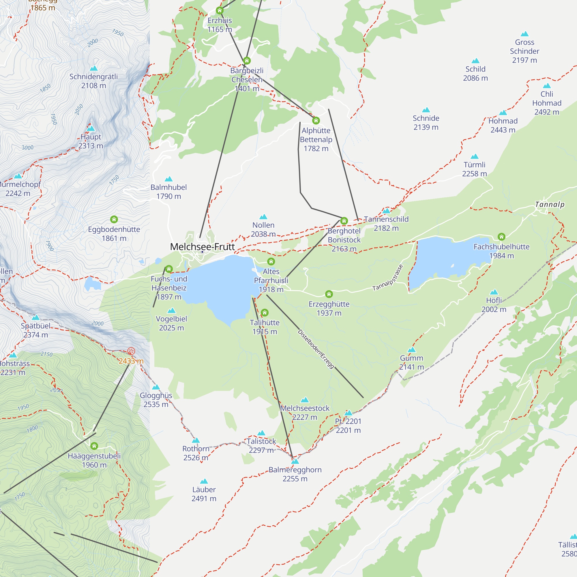 Clubhaus Bergfrieden map