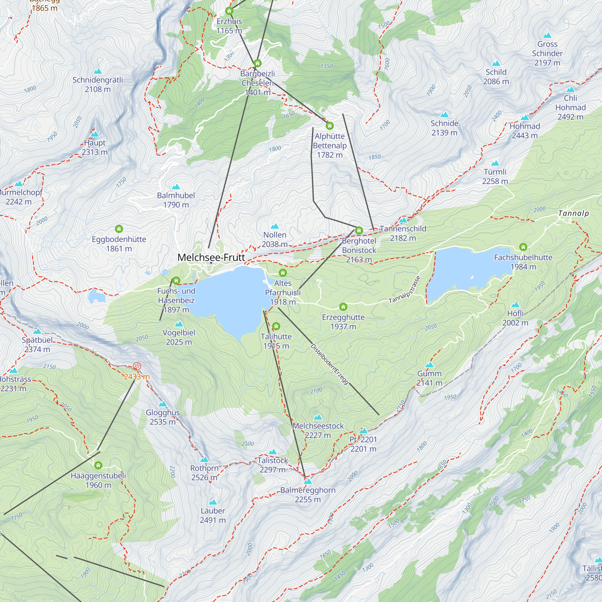 Clubhaus Bergfrieden map