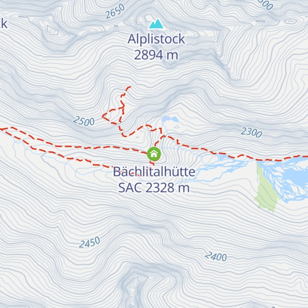 Map of Bächlitalhütte SAC