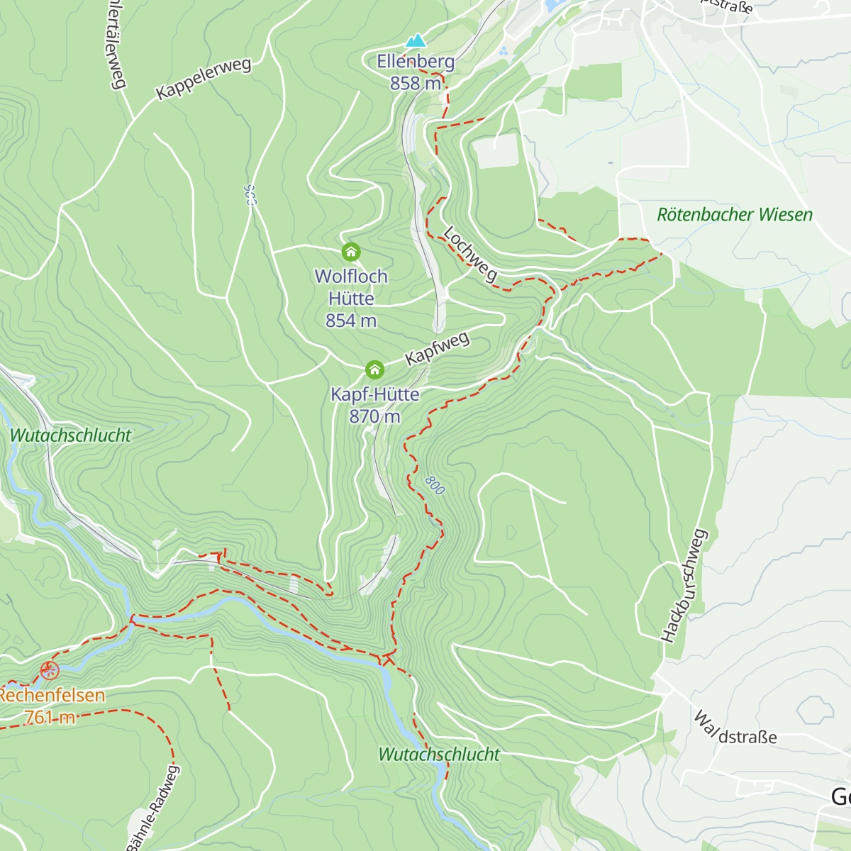 Rötenbach-Schlucht-Hütte map