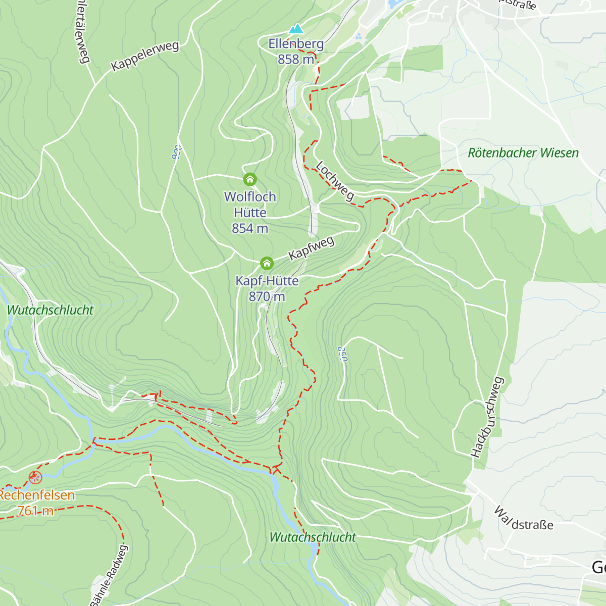 Rötenbach-Schlucht-Hütte map