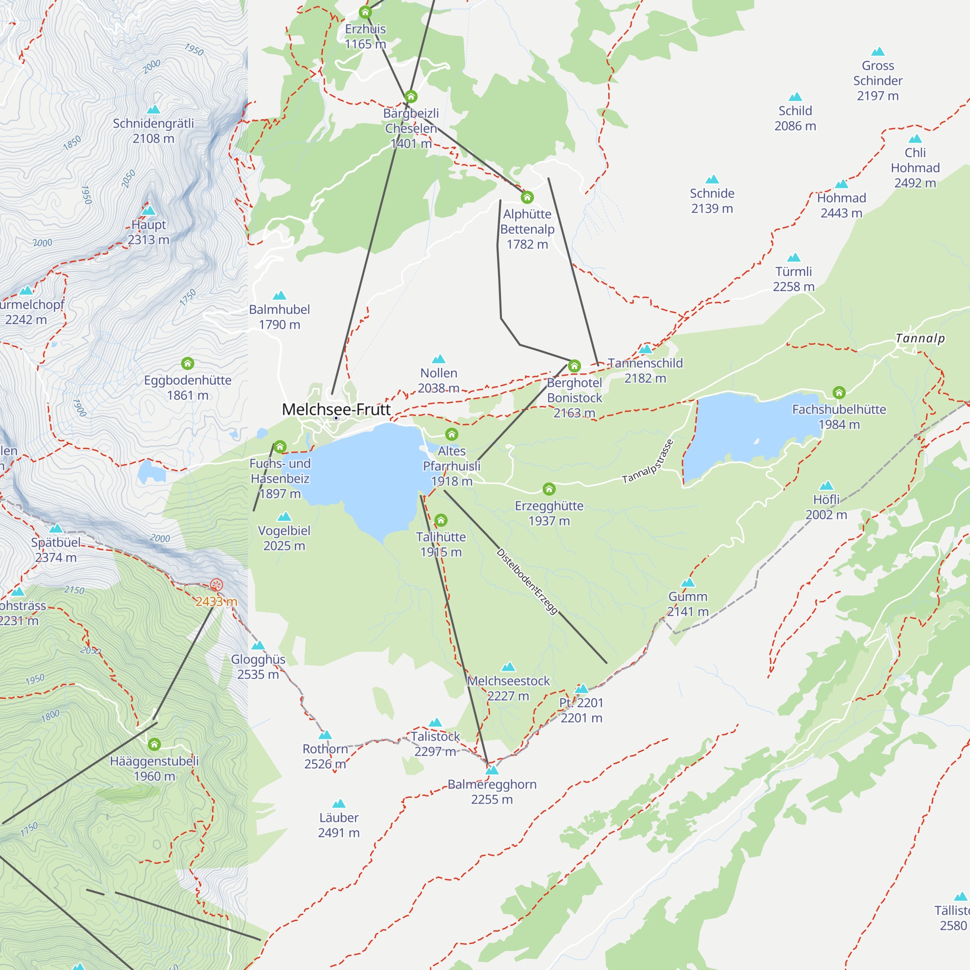 Bärghuis Frutt map