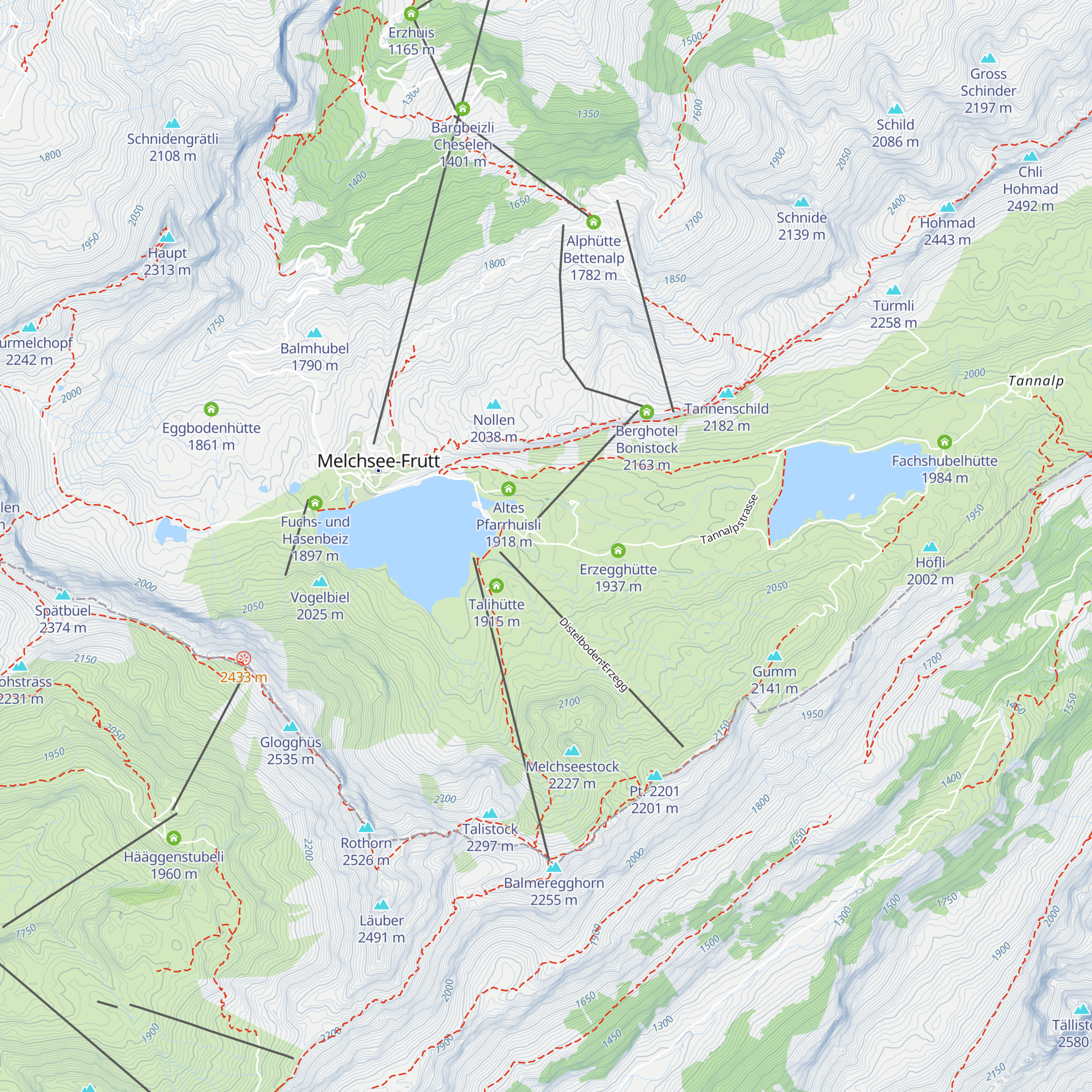 Bärghuis Frutt map