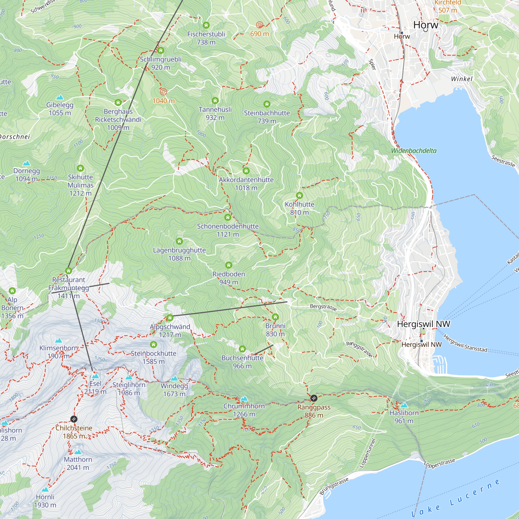 Bockrütihütte map