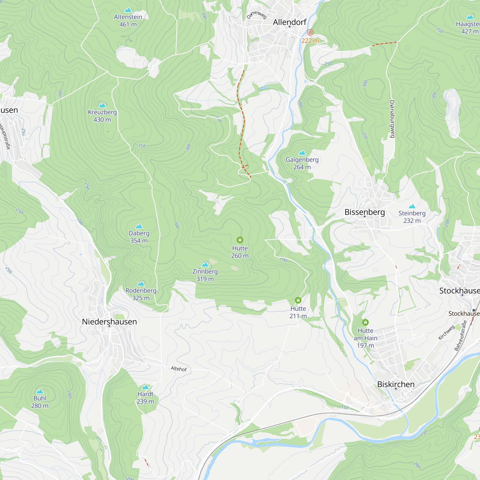Hütte map