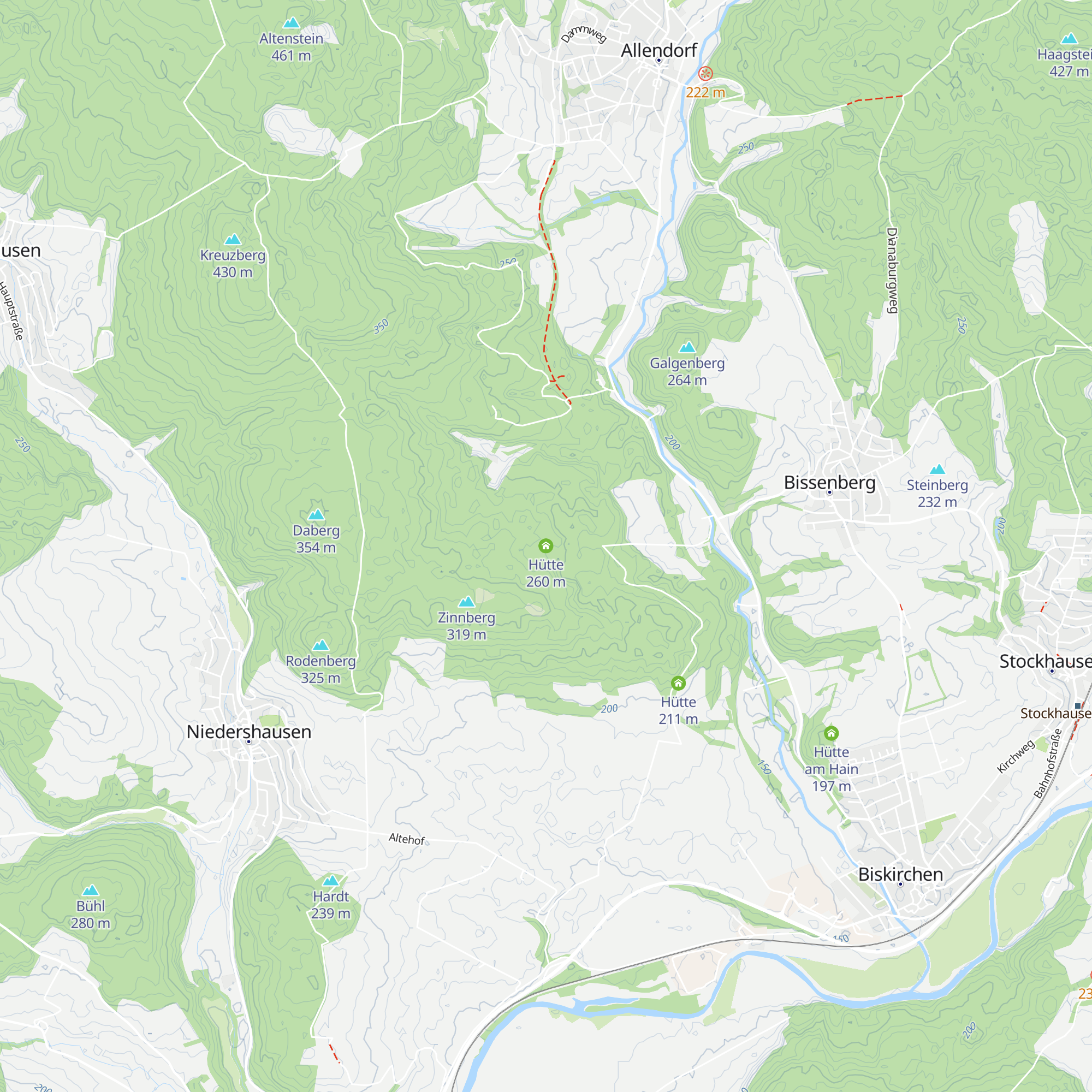Hütte map