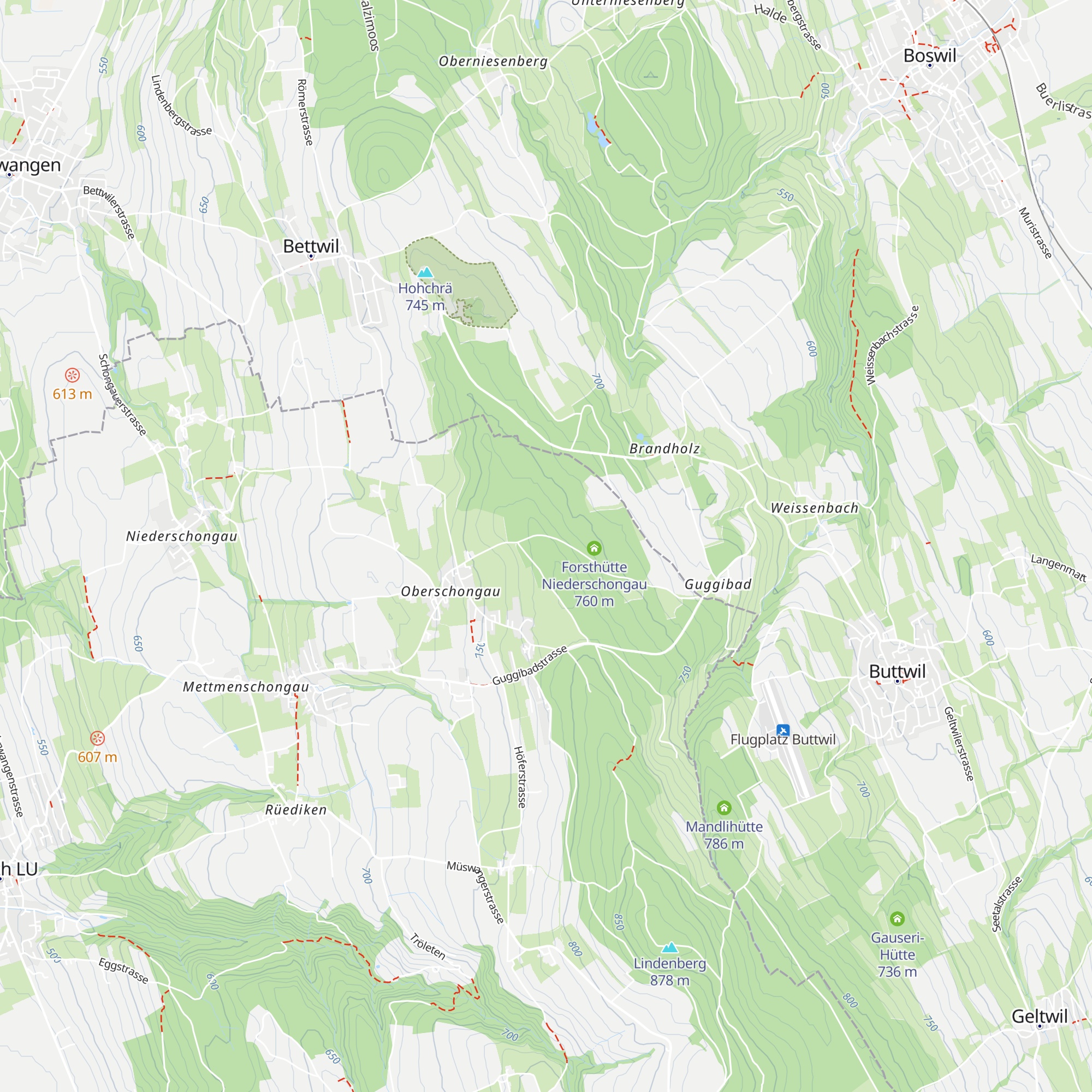 Tannwald Waldhütte Oberschongau map