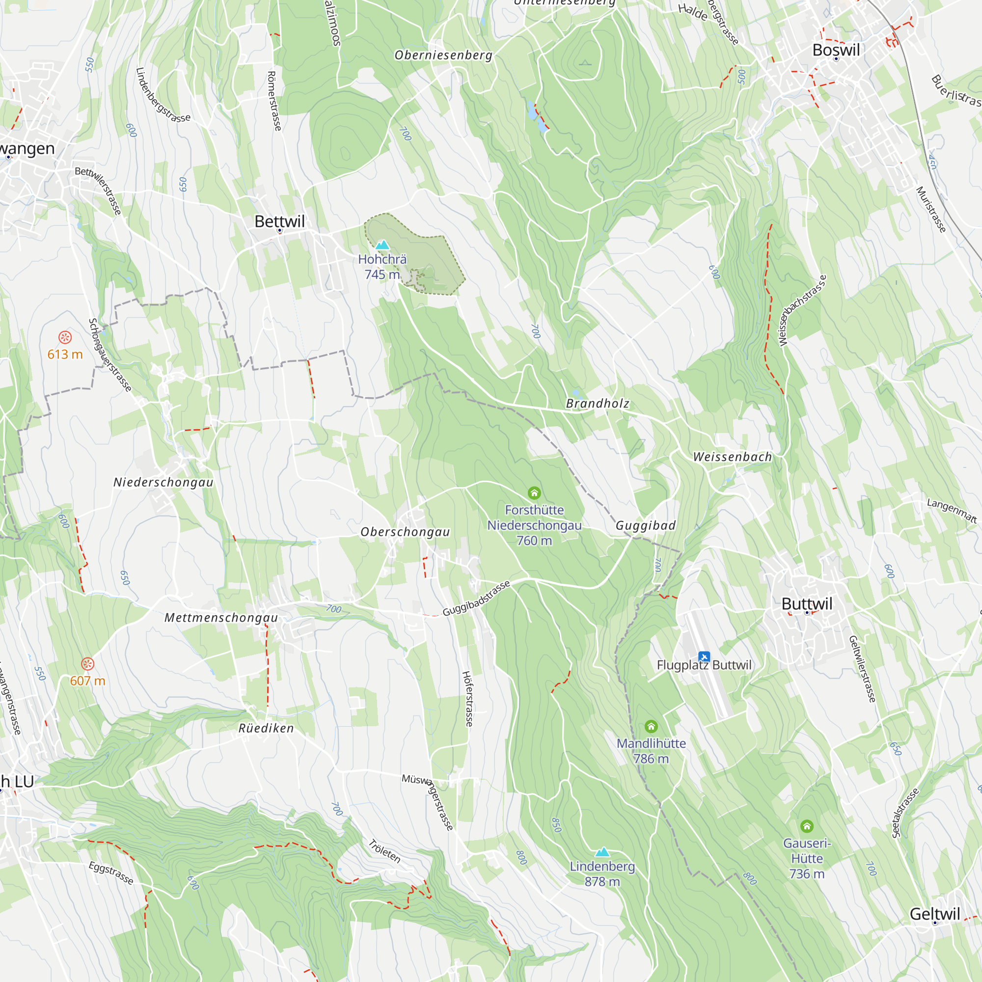 Tannwald Waldhütte Oberschongau map