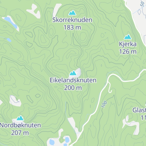 Map of Eikelandsknuten