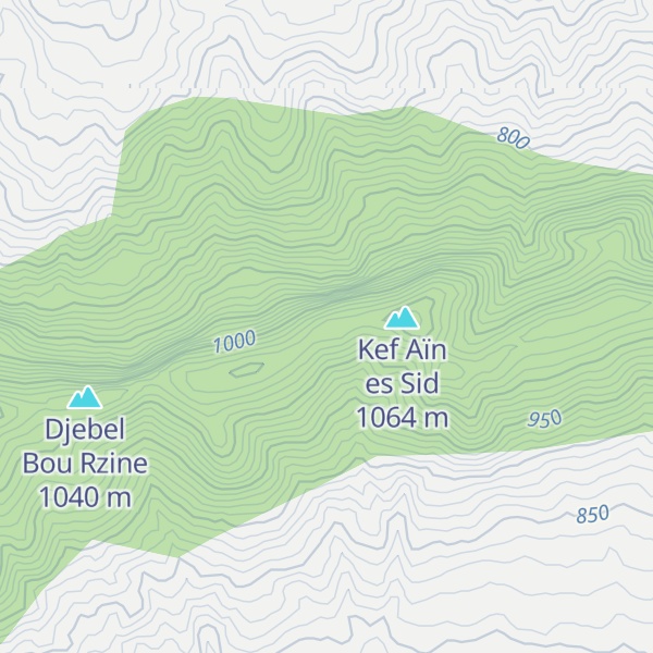 Map of Kef ech Chouga