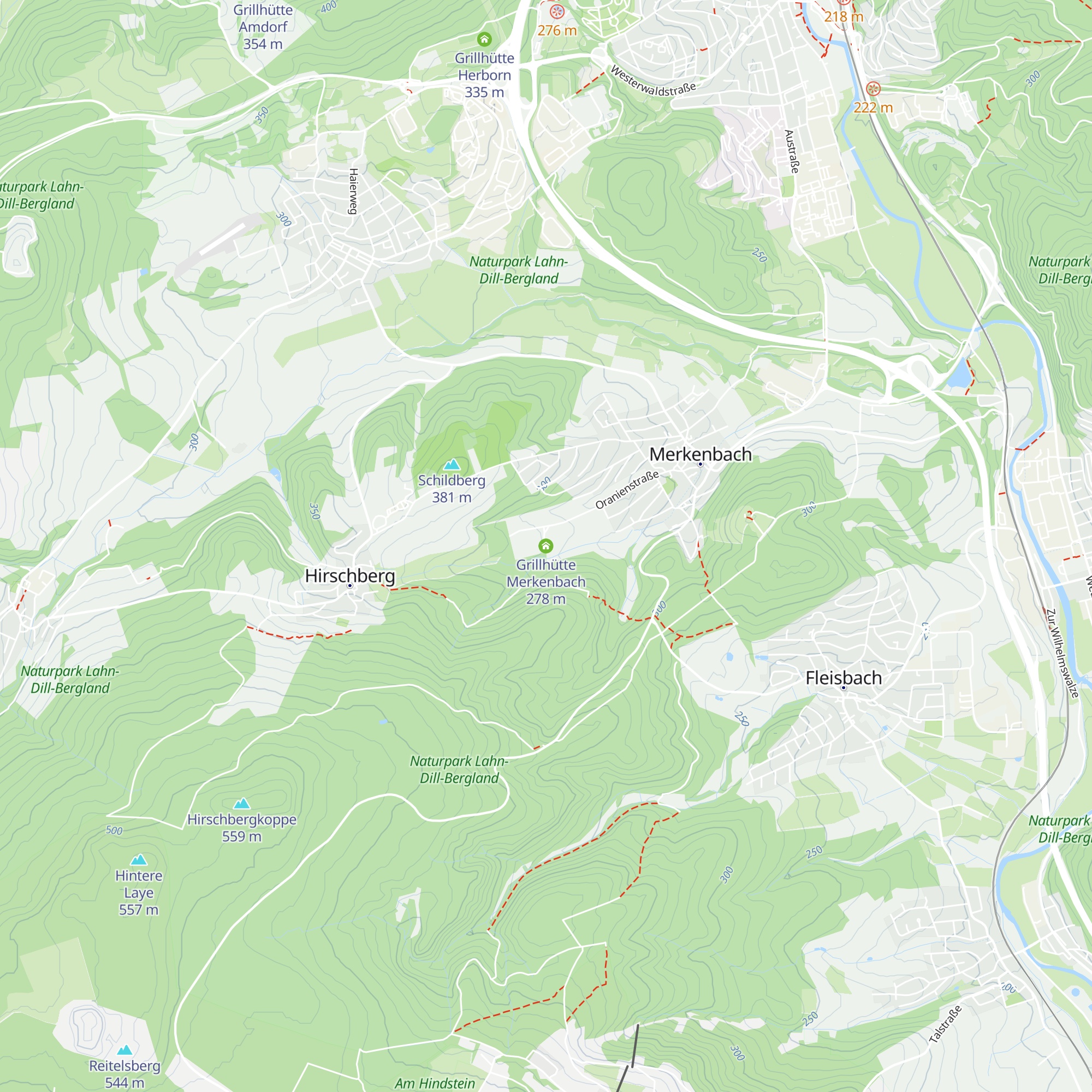 Grillhütte Merkenbach map