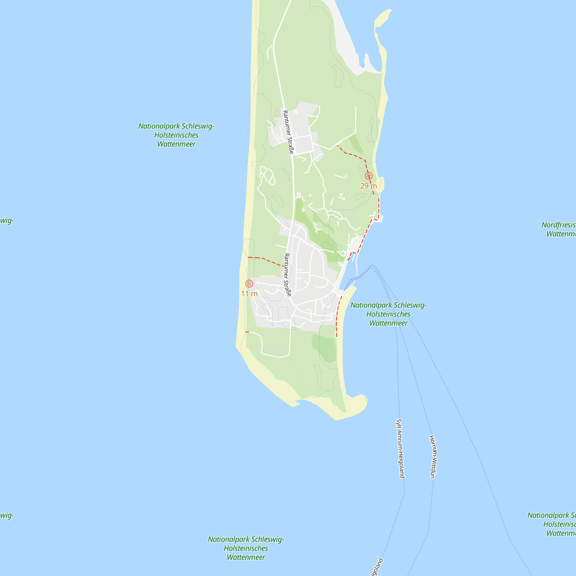 Tourismus-Service Hörnum map