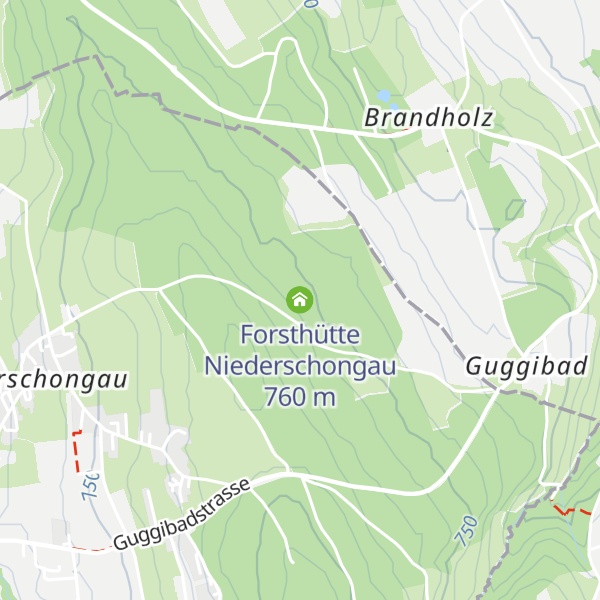 Map of Forsthütte Niederschongau