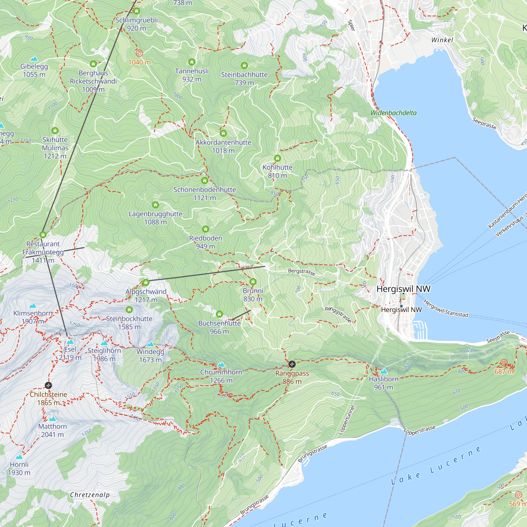 Schwandihütte map