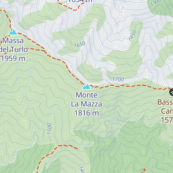 Map of Monte La Mazza