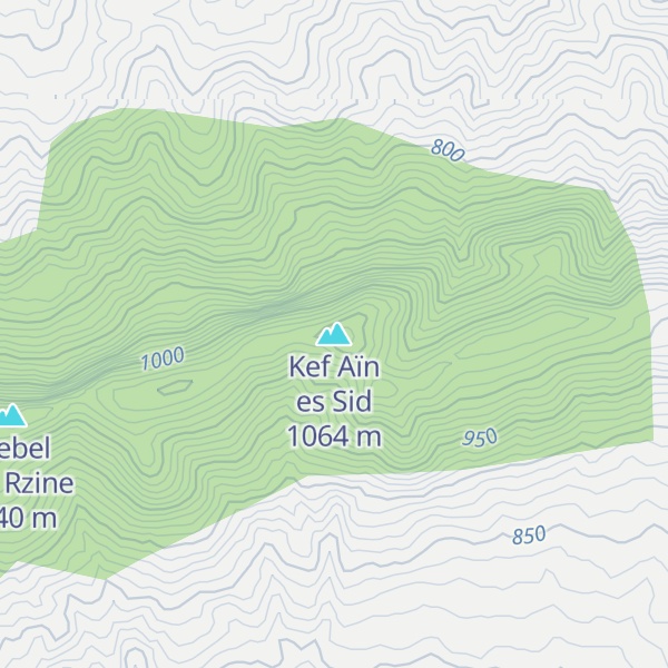 Map of Kef Aïn es Sid