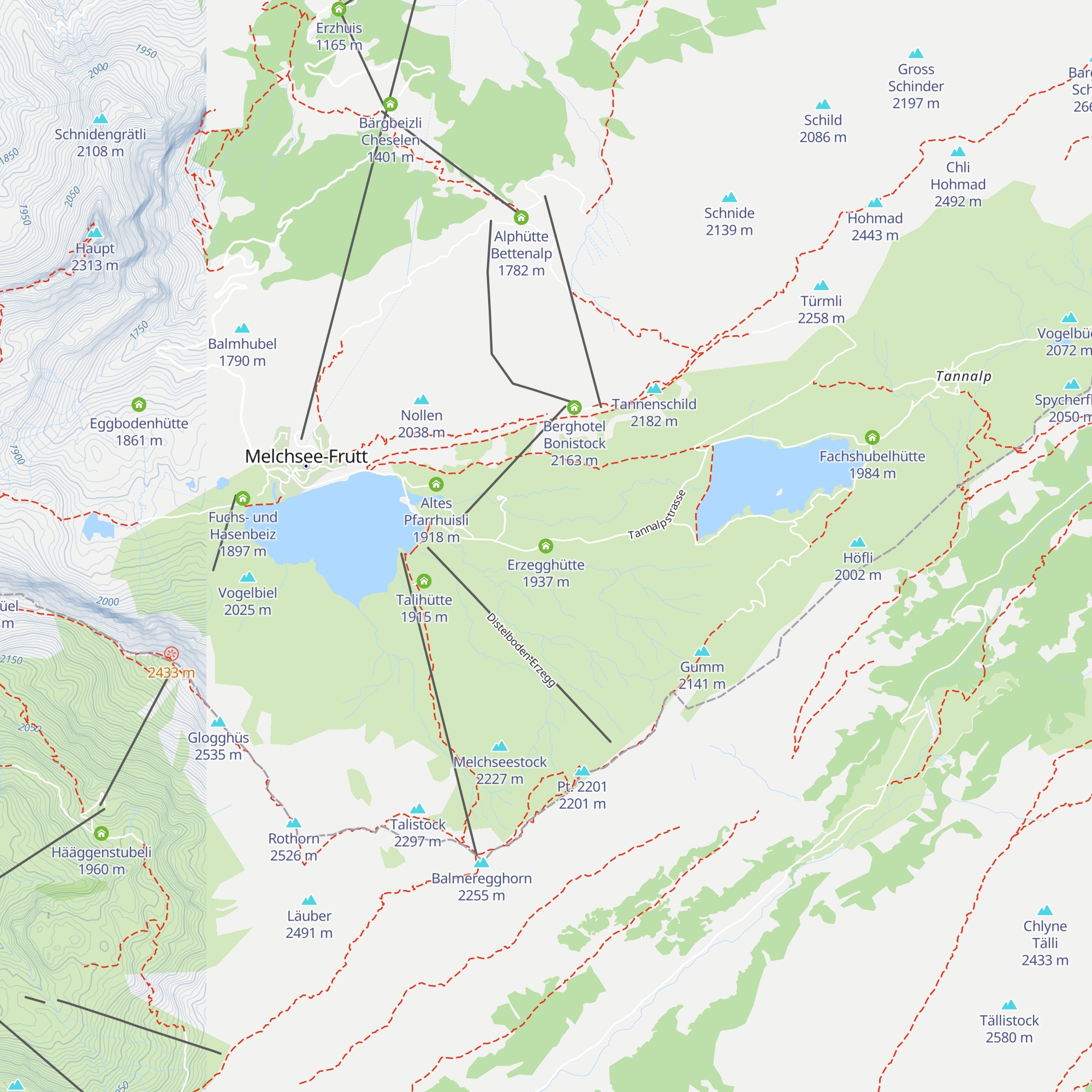 Erzegghütte map