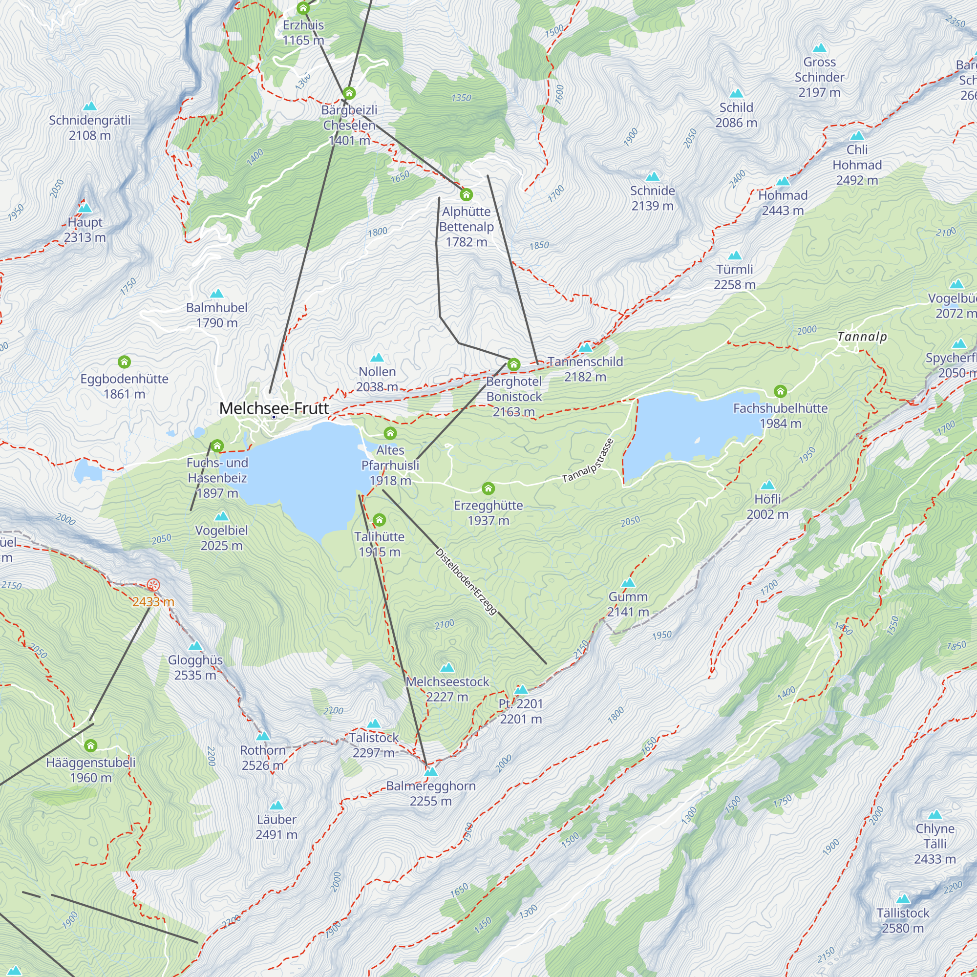 Erzegghütte map