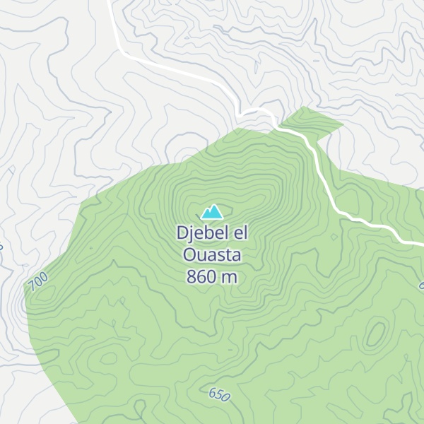 Map of Djebel el Ouasta