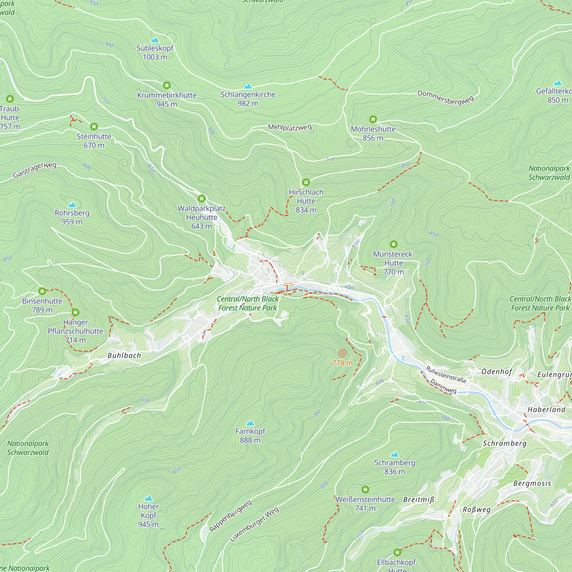 Tourist-Information Obertal map