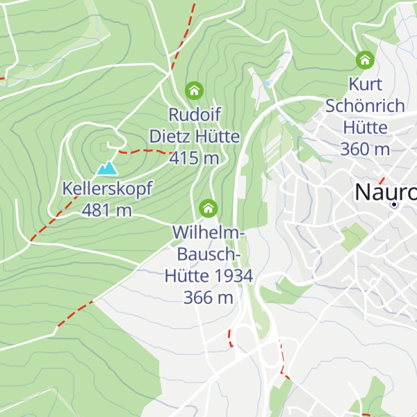 Map of Wilhelm-Bausch-Hütte 1934