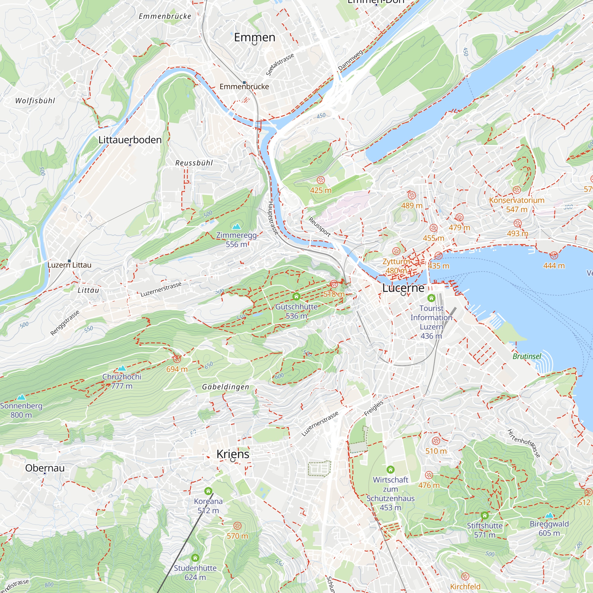 Gütschhütte map