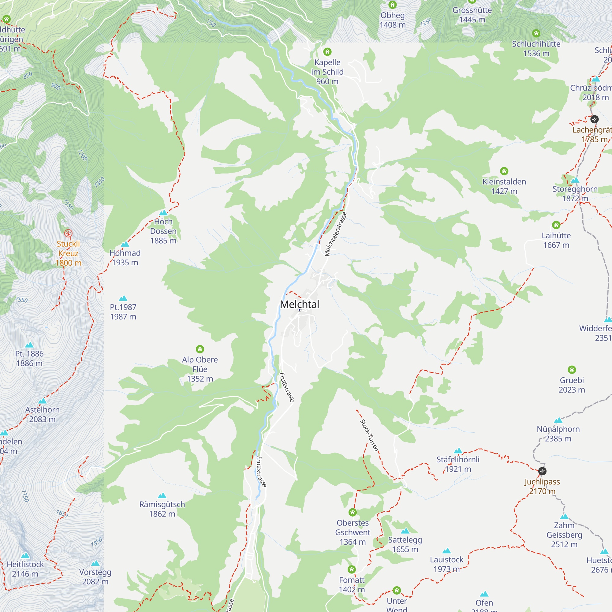 Hotel Gasthaus Nünalp map