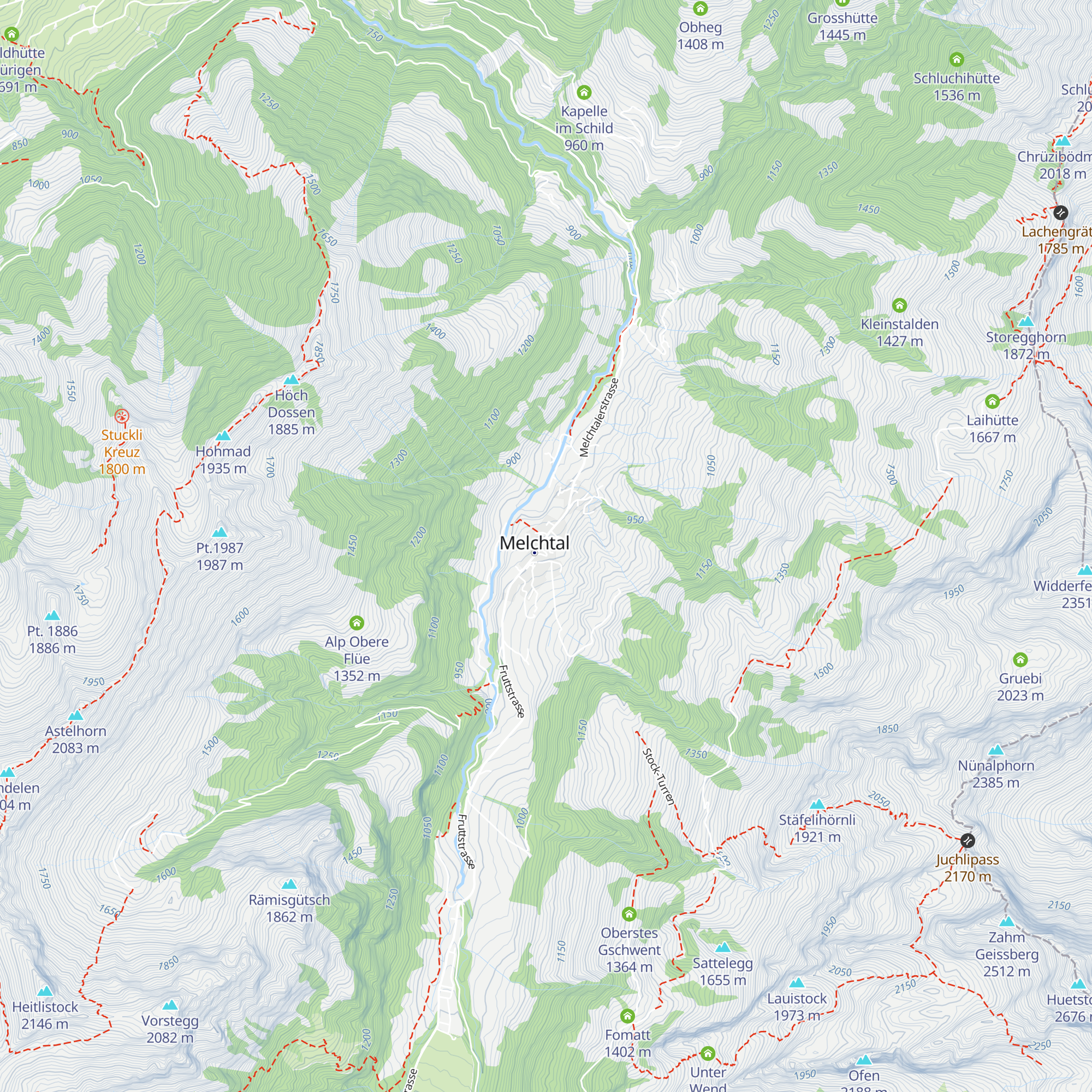 Hotel Gasthaus Nünalp map