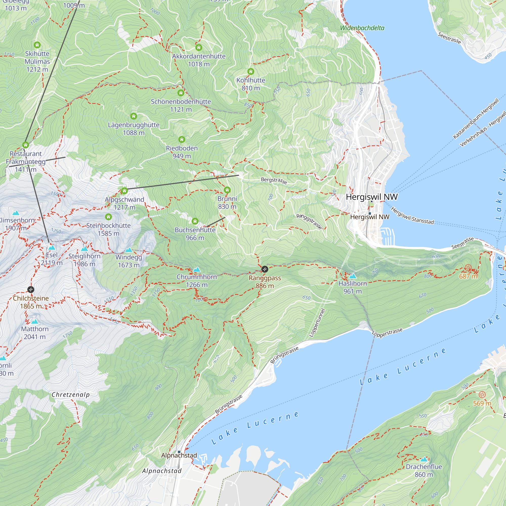 Hinter Rengg map