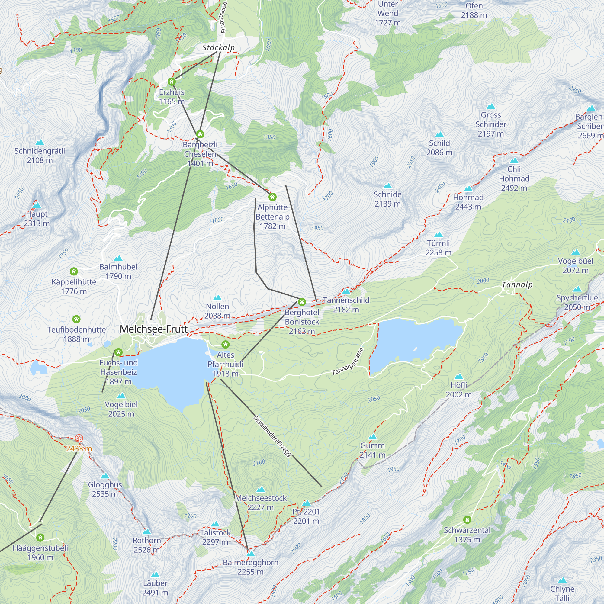 Berghotel Bonistock map