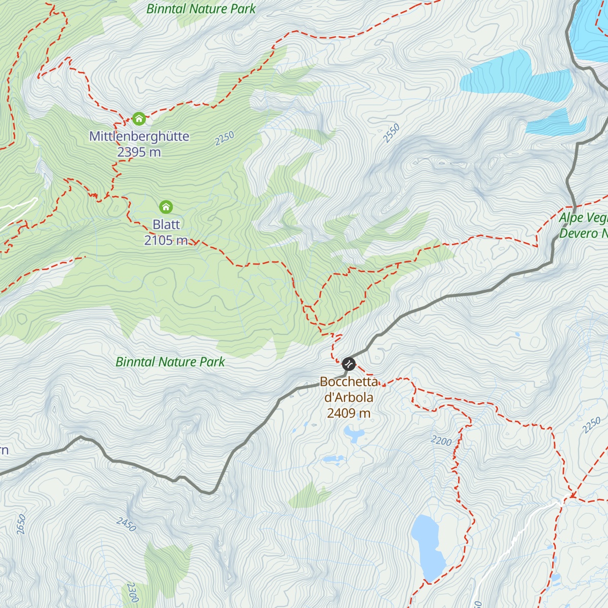 Binntalhütte map