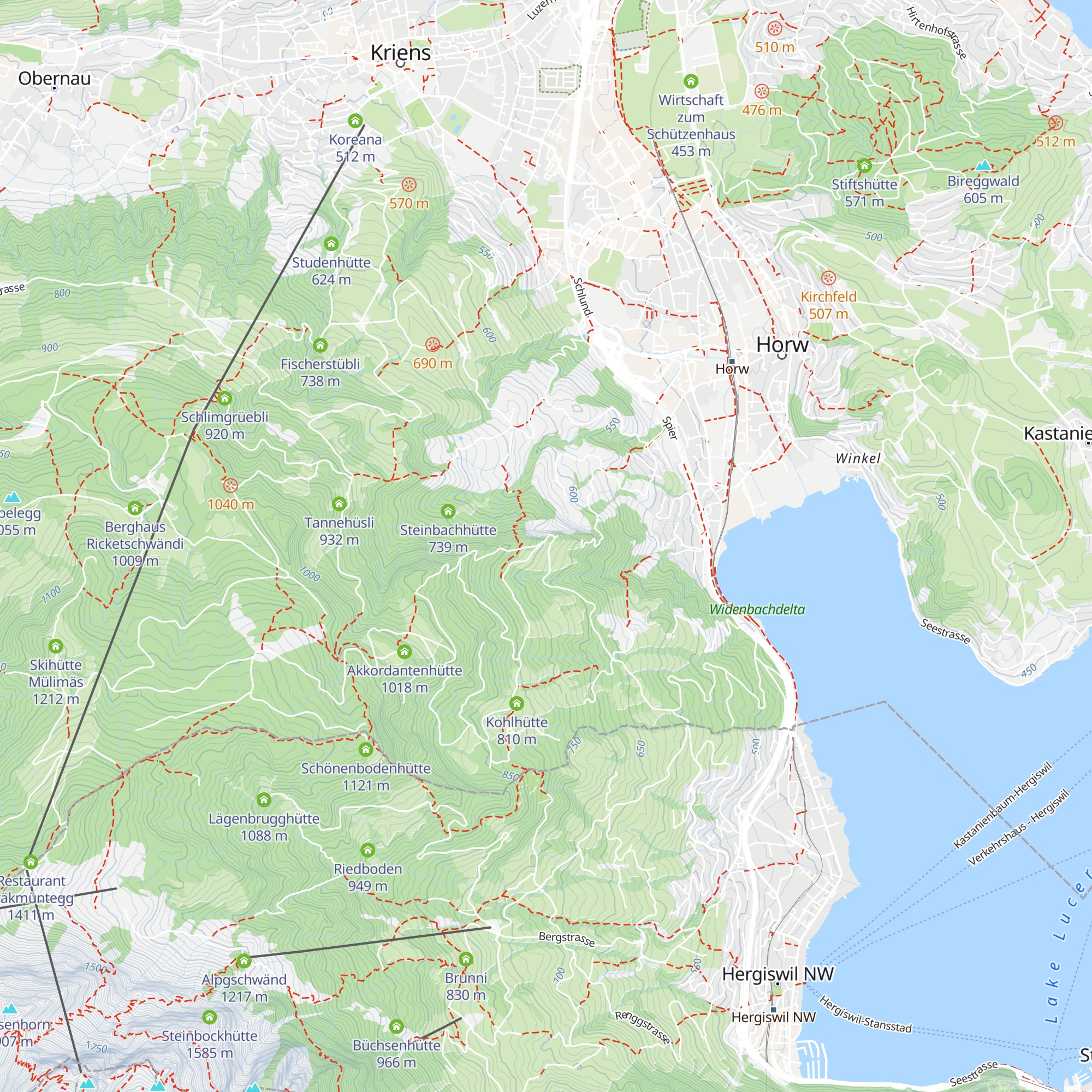Restaurant Schwendelberg map